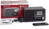 A product shot of an Imperial i110 internet radio, its packaging, and accessories on a white background. Produktbild-Vorschau