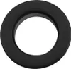 A black ring-shaped object, likely a sink overflow cover, is shown against a white background. Anteprima dell’immagine prodotto