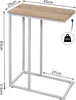 A side view of a narrow side table with dimensions indicated. Produktbild-Vorschau