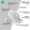 SOKKS Laufsocken Weiß aus leichtem Funktionsgewebe — Ansicht 2 Produktbild-Vorschau