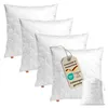 Oreiller 50 x 50 cm, set de 4, coussin de canapé, 100% Voir les images du produit 8