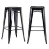 Two black metal bar stools are shown against a white background. Produktbild-Vorschau