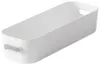 A white storage box with handles on a white background. Produktbild-Vorschau