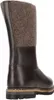 A side view of a brown leather and felt boot. Produktbild-Vorschau