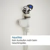 A close-up of a dishwasher water inlet valve with a text overlay. Náhled obrázku produktu