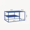 Tavolino 'Solund' in acciaio 90 x 60 x 45 cm blu scuro Anteprima dell’immagine prodotto 6