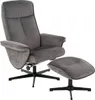 Relaxsessel mit Hocker - Dunkelgrau - Cordbezug - Produktbild-Vorschau 1
