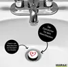 Huuraa Waschbeckenstöpsel Herz Heart 4cm höhenverstellbar Produktbild-Vorschau 2