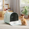PawHut Katzentoilette Katzenklo mit Haube und Deckel Produktbild-Vorschau 12