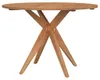 vidaXL Gartentisch Rund Ø110x75 cm Massivholz Akazie Produktbild-Vorschau 1