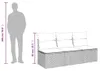 vidaXL Canapé de jardin avec coussins 3 places noir poly Voir les images du produit 8