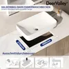 Aufsatzwaschbecken Rechteckig 49x30cm Weiß Keramik – Produktbild-Vorschau 6