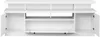 An open white TV stand with multiple shelves and compartments. Produktbild-Vorschau