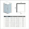 100X100X195cm Duschkabine Dusche Falttür Scharniertür Produktbild-Vorschau 2
