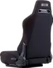A black racing seat is shown from a side angle against a white background. Podgląd zdjęcia produktu