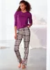 LASCANA Pyjama 2 -teilig beere Größe 46 Produktbild-Vorschau 3