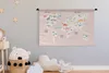 MuchoWow® Wandteppich Wandbehang Weltkarte - Kinder - Produktbild-Vorschau 3