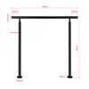 A diagram showing the dimensions of a black handrail. Produktbild-Vorschau