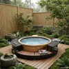 vidaXL Bordure de spa noir Poly-Rattan Voir les images du produit 2