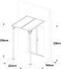 HOME DELUXE - Vordach Haustür CUBIS - Größe: Medium - 219 x Produktbild-Vorschau 4