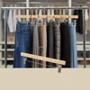 Relaxdays broekhangers, hout, 12 stuks, verstelbaar, met Productafbeelding-voorbeeld 3