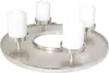 Adventskranz Kranzschale Ø 41 cm | Metall Silber | Kerzen & Produktbild-Vorschau 1