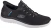 A side view of a black Skechers Slip-Ins sneaker against a white background. Náhled obrázku produktu