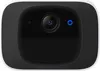 A close-up front view of a white and black security camera. Voir les images du produit