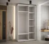 Šatní skříň ASIRI 3 - 140/60 cm, bílá / stříbrná Náhled obrázku produktu 3