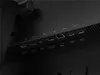 A close-up view of the ports on the back of a monitor. Produktbild-Vorschau