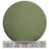 Kissenbezug rund 80 cm grün hell Leinenoptik Kissenhülle Produktbild-Vorschau 3