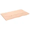 vidaXL Wandregal 100x60x2 cm Massivholz Eiche Unbehandelt Produktbild-Vorschau 1