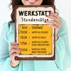 Werkstatt Stundensätze Metallschild XXL in 28x38 cm Produktbild-Vorschau 3
