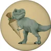 Dino mit Schultüte Magnet rund Produktbild-Vorschau 1