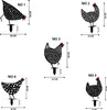 Evila Originals, Chickens, Gartenfiguren, Schwarz, Metall, Produktbild-Vorschau 8