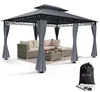 CASARIA® Pavillon Topas 3x4m Metall Wasserabweisend Produktbild-Vorschau 1