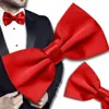 Pánský motýlek červený nastavitelný motýlek elegantní Náhled obrázku produktu 1