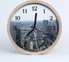 Holzuhr 20fi cm wanduhr - Stadtgebäude Stadt Produktbild-Vorschau 1