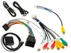 A collection of car radio wiring harnesses and accessories, including USB cables, RCA cables, a GPS antenna, and various connectors, laid out on a white background. Anteprima dell’immagine prodotto