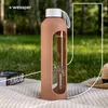 Bouteille en verre Wessper avec housse en silicone – 1 L – Voir les images du produit 5