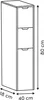 Schmaler modulare Schrank LOA, 3 Schubladen, 80 cm Produktbild-Vorschau 8