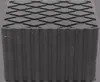 A close-up, front-facing view of a black rubber pad with a textured top surface. Anteprima dell’immagine prodotto