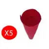 A red paper roll, possibly for decoration, is shown next to a red circle with 'X5' written on it. Voir les images du produit