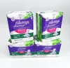 Four packages of Always Discreet sanitary pads are stacked on a white background. Produktbild-Vorschau