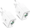 Two white USB-C power adapters are shown against a white background. Produktbild-Vorschau