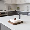 Elegante, quadratische Serviettenbox (Walnussholz) mit Produktbild-Vorschau 4