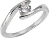 F Ring 925/- Sterling Silber weiß 054 (17,2) Zirkonia weiß Produktbild-Vorschau 1