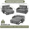 Schlafsofa 3-in-1, 2-Sitzer mit Schlaffunktion, ausziehbare Produktbild-Vorschau 8