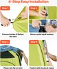 VEVOR Duschzelt mit 1 Raum, Toilettenzelt (1397x1397x2184 Produktbild-Vorschau 5