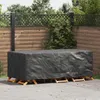 vidaXL Copridivano nero a tinta unita 229 x 113 x 73 cm Anteprima dell’immagine prodotto 3
